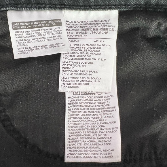 34/32 Levi's Men's Slim Fit Jeans in Black - Picture 2 of 8